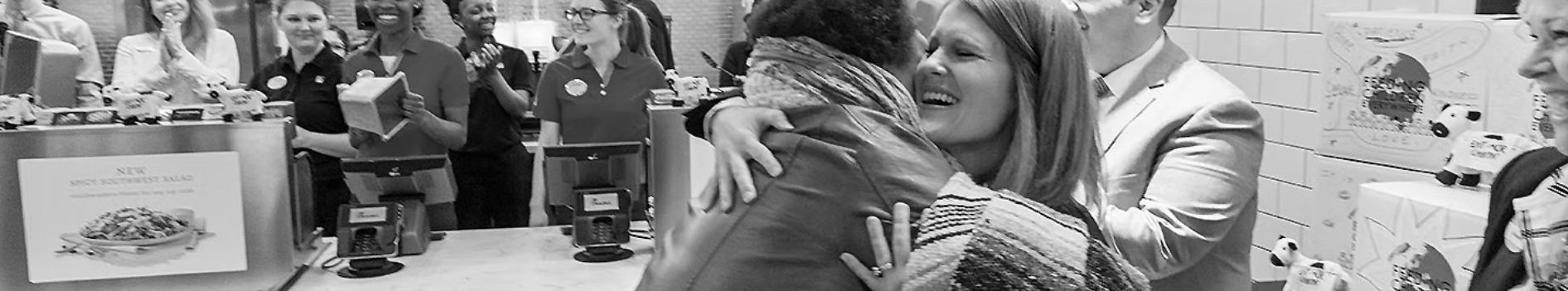 Team members embracing